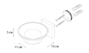 Мыльница FIXSEN Metra стекло FX-11108