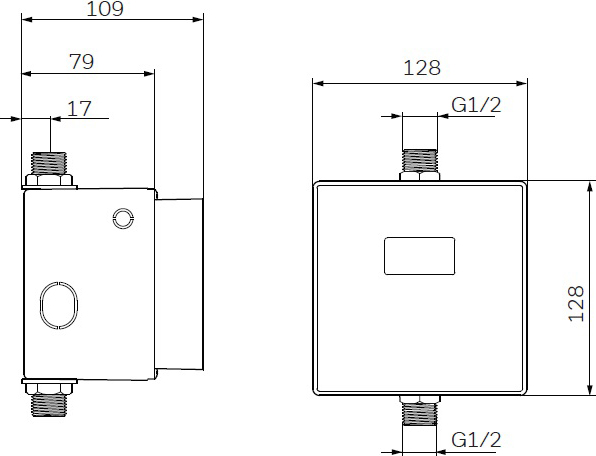 Смывное устройство для писсуаров AM.PM Spirit V2.0 CUSEF7006 хром матовый