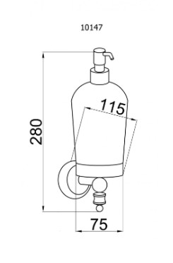 Настенный диспенсер Boheme VOGUE 10147 хром