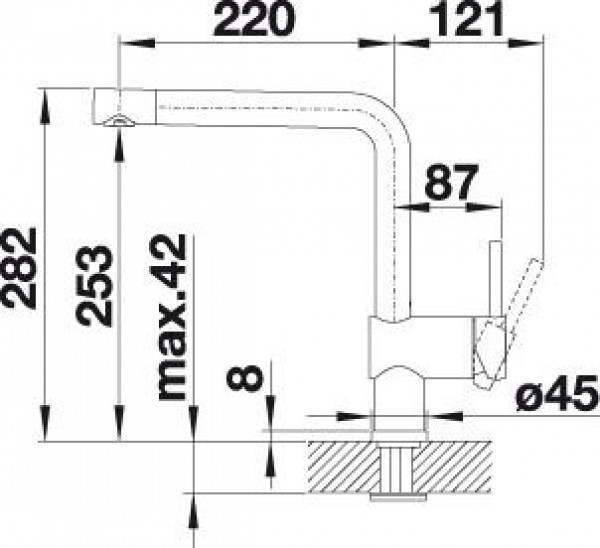 Смеситель для кухни Blanco Linus (матовый черный)