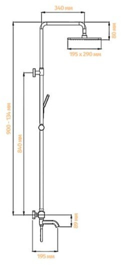Душевая система Grohenberg GB7005CR хром