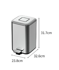 Ведро Boheme Q квадратное 10948-B черное