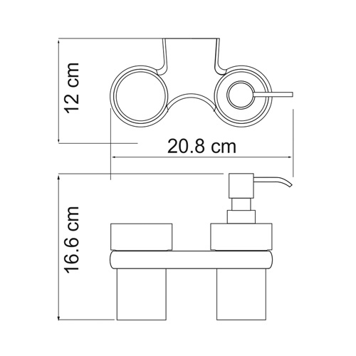 Держатель стакана и дозатора WasserKraft Berkel K-6889
