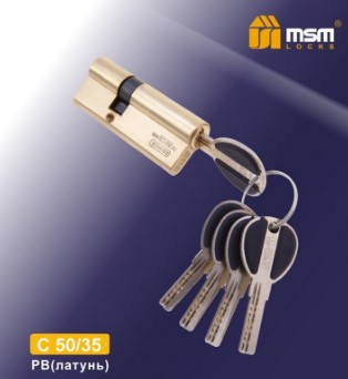 Цилиндровый механизм перфорированный MSM ключ-ключ C50/35mm