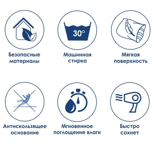 Коврик для ванной WasserKraft Dill BM-3920 Pastel Parchment