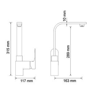Смеситель для кухни WasserKraft Dinkel 5807