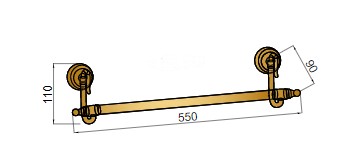 Держатель для полотенца Boheme MEDICI 10602