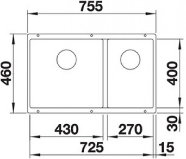 Кухонная мойка Blanco Subline 430/270-U