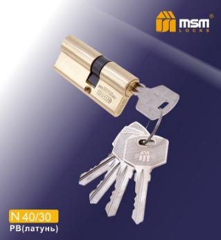 Цилиндровый механизм простой MSM ключ-ключ N40/30mm