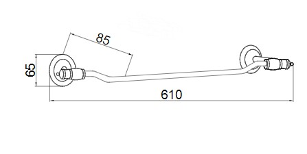 Держатель для полотенца Boheme VOGUE 10182