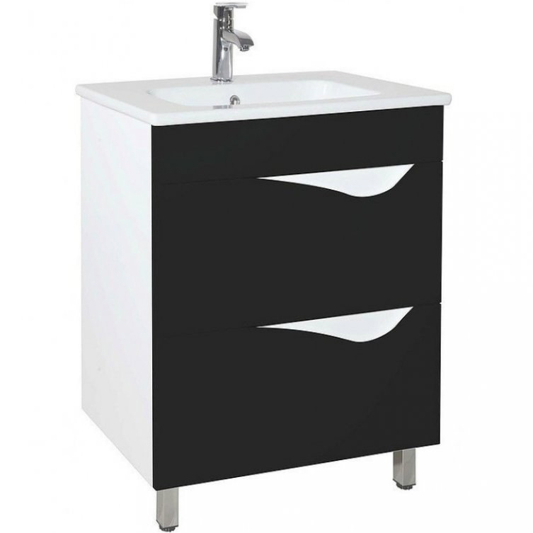 Тумба с раковиной напольная Bellezza "Эйфория 60" черная