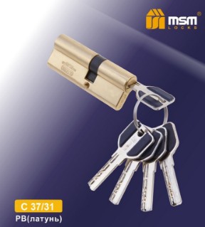 Цилиндровый механизм перфорированный MSM ключ-ключ C37/31mm