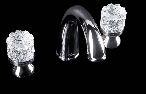 Смеситель для раковины на 3 отверстия Boheme Crystal 277-CRST