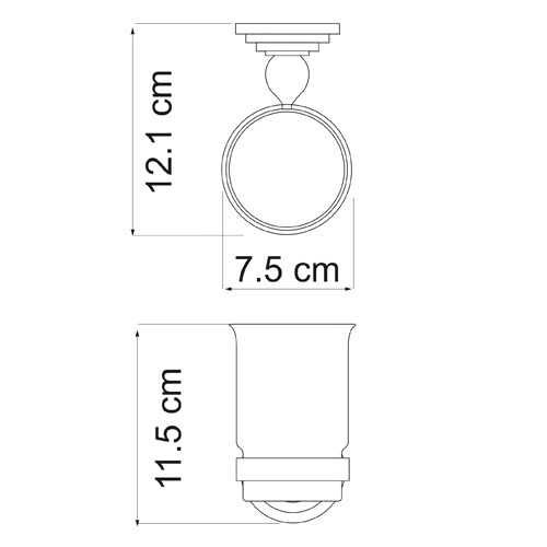 Стакан с держателем WasserKraft Ammer K-7028