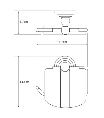 Держатель туалетной бумаги с крышкой WasserKraft Ammer K-7025