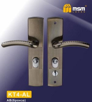 Ручка для китайских стальных дверей MSM KT4-AL AB бронза