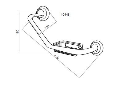 Поручень для ванны с мыльницей BRILLANTE 10448