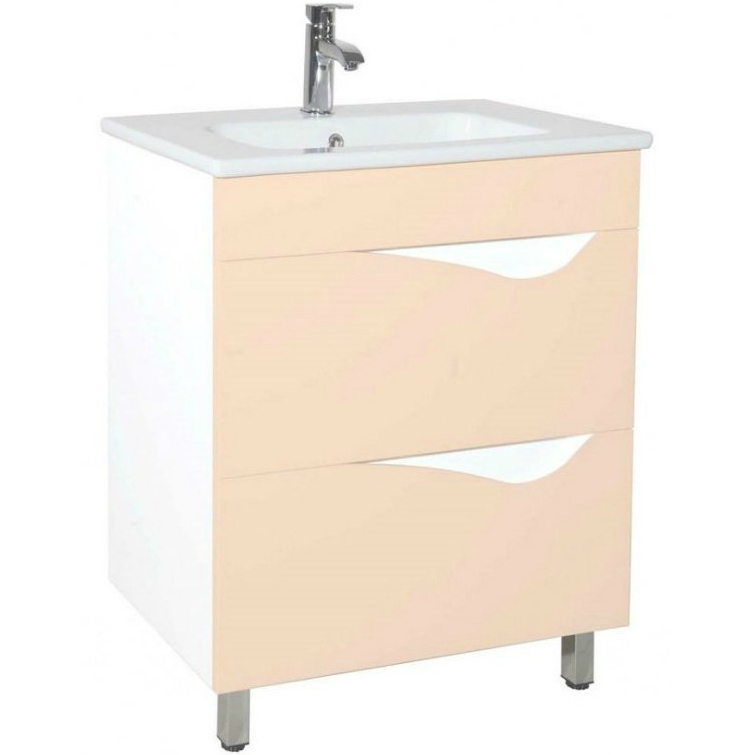 Тумба с раковиной напольная Bellezza "Эйфория 60" бежевая