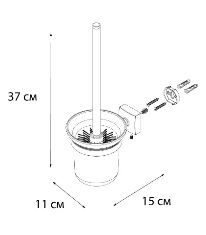 Ерш для туалета FIXSEN Kvadro FX-61313