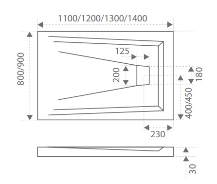 Душевой поддон Good Door Атриум 110x80