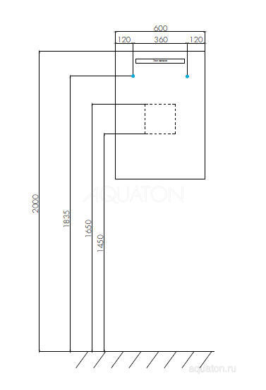 Зеркало Aquaton "Йорк 60" со светильником