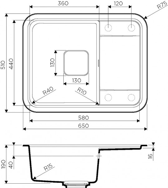 Кухонная мойка Omoikiri Tasogare 65