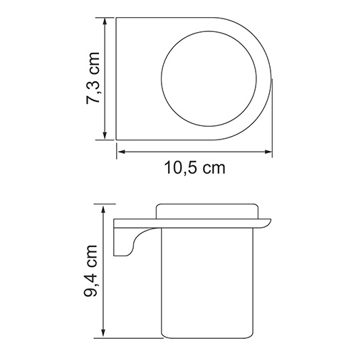 Стакан с держателем WasserKraft Kammel К-8328