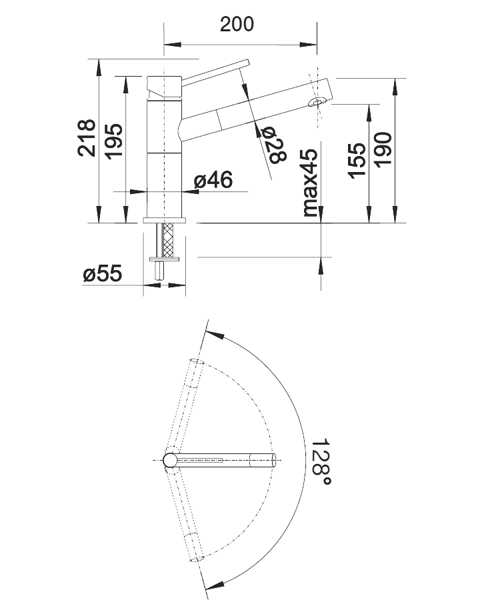 Смеситель для кухни Blanco Alta Compact