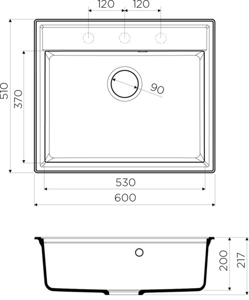 Кухонная мойка Omoikiri Daisen 60