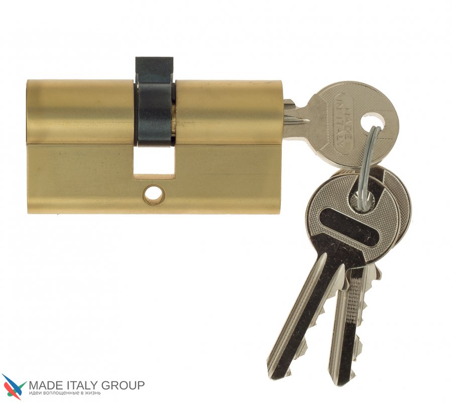 Цилиндровый механизм Venezia 25/10/35 французсое золото ключ-вертушка