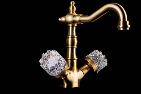 Смеситель для раковины высокий Boheme Crystal 312-CRST
