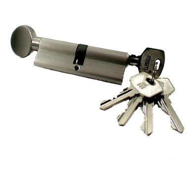 Цилиндровый механизм простой MSM ключ-вертушка NW80mm SN матовый никель