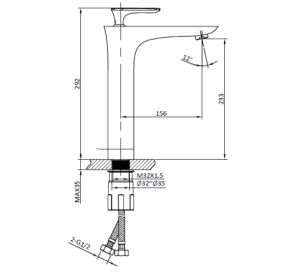 Смеситель для раковины AltroBagno Aperto 010208 NeOp