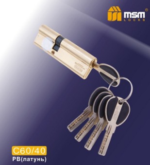 Цилиндровый механизм перфорированный MSM ключ-ключ C60/40mm