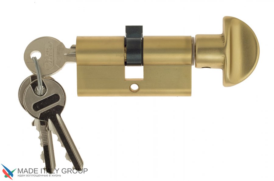 Цилиндровый механизм Venezia 25/10/35 французское золото ключ-вертушка