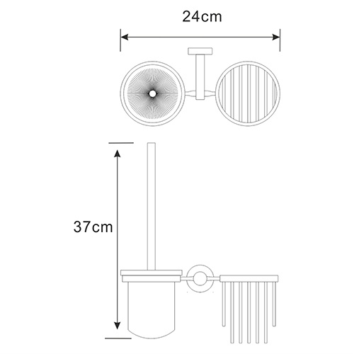 Держатель освежителя воздуха и ершик WasserKraft Donau K-9435