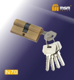 Цилиндровый механизм простой MSM ключ-ключ N70mm BR коричневый