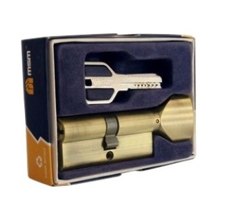 Цилиндровый механизм перфорированный MSM ключ-вертушка CW100mm AB бронза