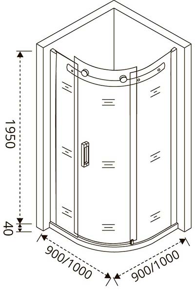 Душевой уголок Good Door Galaxy R-100-C-B