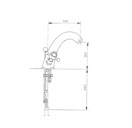 Смеситель для раковины Fortezza Antea FR.RT.ANT-327.BR