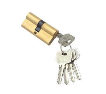Цилиндровый механизм простой MSM ключ-ключ N70mm SB матовая латунь