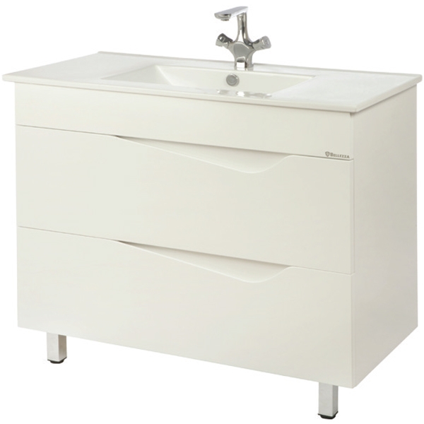 Тумба с раковиной напольная Bellezza "Эйфория 105" белая