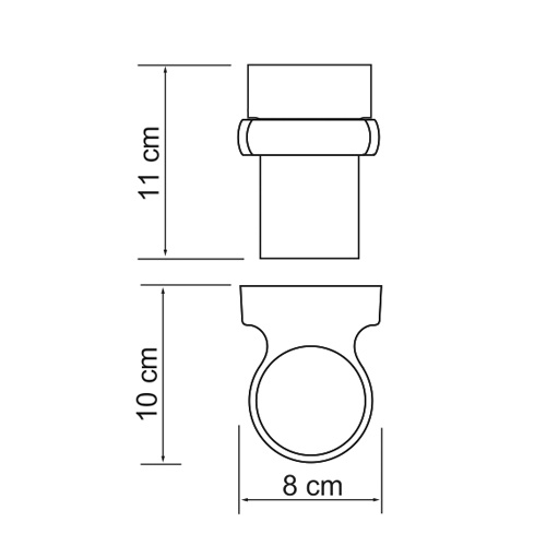 Стакан с держателем WasserKraft Berkel K-6828