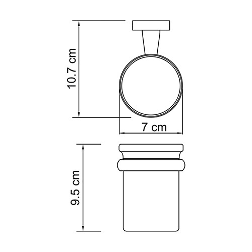 Стакан с держателем WasserKraft Lippe K-6528
