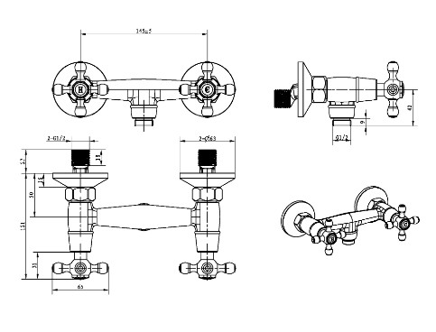 Смеситель для душа Boheme MEDICI Presente 314