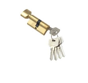Цилиндровый механизм простой MSM ключ-вертушка NW60mm SB матовая латунь