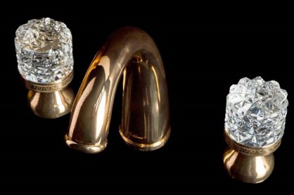Смеситель для раковины на 3 отверстия Boheme Crystal 297-CRST