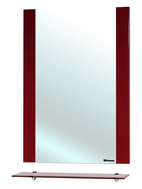 Зеркало с полкой Bellezza "Рокко 70" красное
