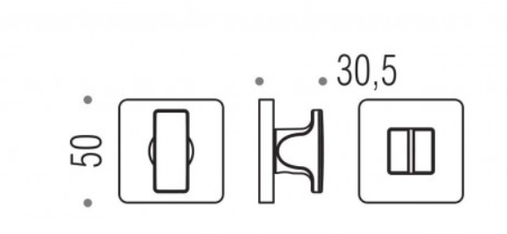 Фиксатор поворотный на квадратном основании COLOMBO BT19BZG6-CM