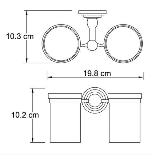Стакан с держателем двойной WasserKraft Isar K-7328D